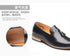 Elegant Pointed Toe Leather Oxfords for Men - Formal Office, Wedding, and Party Dress Shoes Featuring Comfortable Slip-On Design and Durable Rubber Outsole